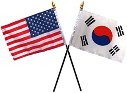 The United States and South Korean flag
